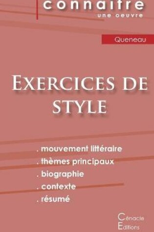 Cover of Fiche de lecture Exercices de style de Raymond Queneau (Analyse litteraire de reference et resume complet)