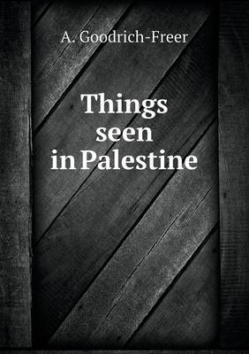 Book cover for Things seen in Palestine