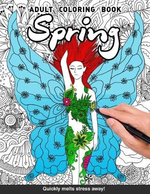 Book cover for Spring Adults Coloring Book
