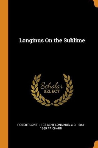 Cover of Longinus on the Sublime