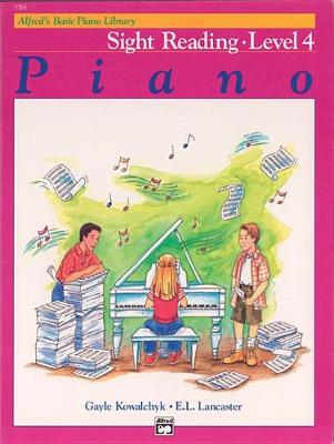 Book cover for Alfred's Basic Piano Library Sight Reading, Bk 4