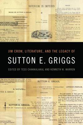Cover of Jim Crow, Literature, and the Legacy of Sutton E. Griggs