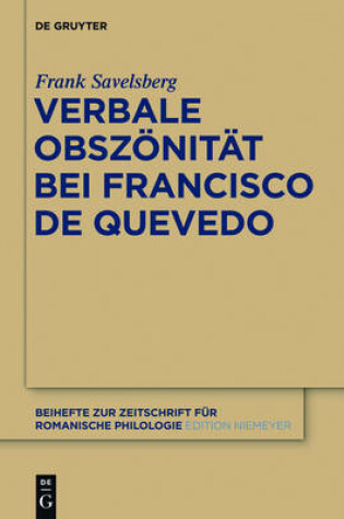 Cover of Verbale Obszoenitat bei Francisco de Quevedo