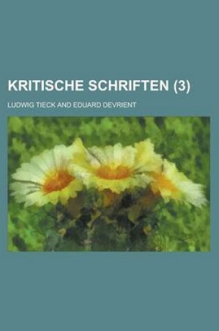 Cover of Kritische Schriften (3)