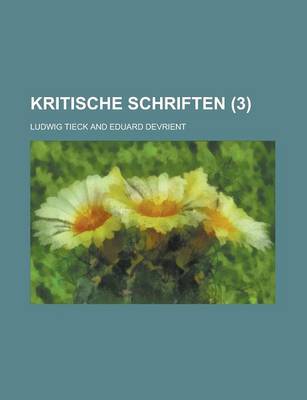 Book cover for Kritische Schriften (3)