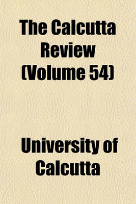 Book cover for The Calcutta Review (Volume 54)