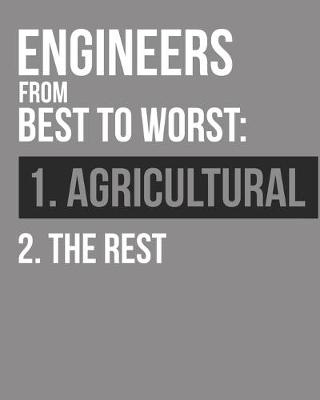 Book cover for Engineers From Best To Worst Agricultural Engineer Notebook