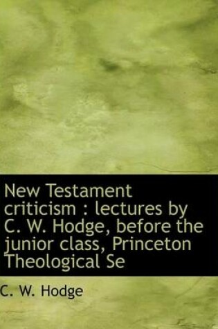 Cover of New Testament Criticism