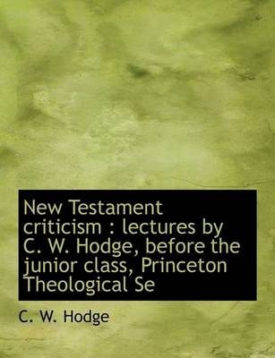 Cover of New Testament Criticism