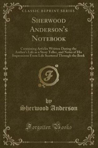 Cover of Sherwood Anderson's Notebook