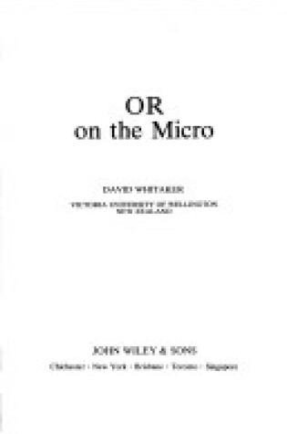 Cover of Operational Research on the Micro