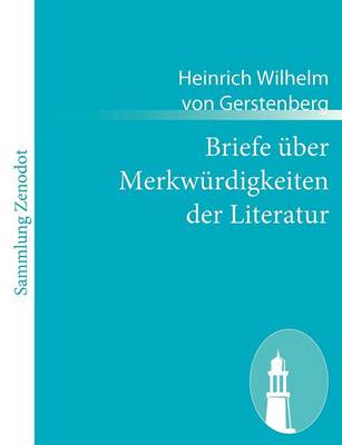 Book cover for Briefe über Merkwürdigkeiten der Literatur