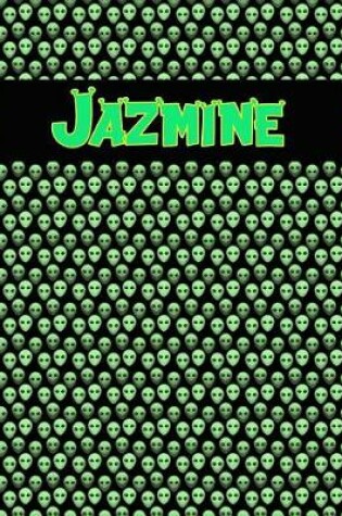 Cover of 120 Page Handwriting Practice Book with Green Alien Cover Jazmine