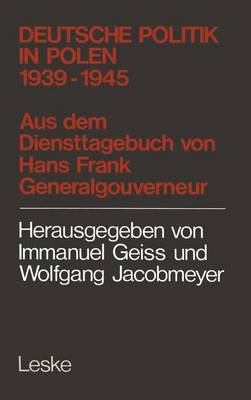 Book cover for Deutsche Politik in Polen 1939–1945