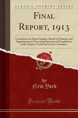 Book cover for Final Report, 1913