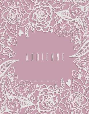 Book cover for Adrienne. Dusty Pink Dot Grid Journal