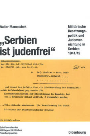 Cover of Serbien Ist Judenfrei