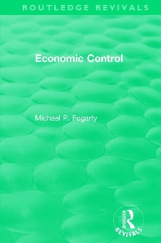 Cover of Economic Control (1955)