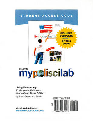 Book cover for MyLab Political Science with Pearson eText Student Access Code Card for Living Democracy 2010 Update Edition (standalone)