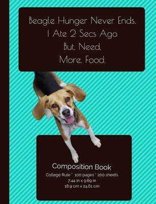 Cover of Funny Hungry Beagle Composition Notebook