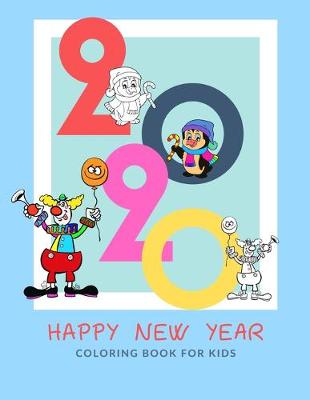 Book cover for Happy new year coloring book for kids