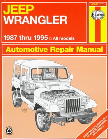 Book cover for Jeep Wrangler Automotive Repair Manual 1987 to 1995