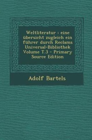 Cover of Weltliteratur