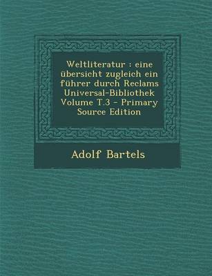 Book cover for Weltliteratur