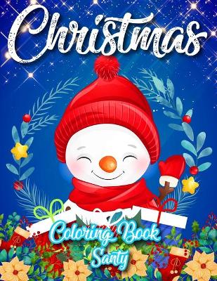 Book cover for Christmas Coloring Book Santy