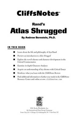 Book cover for Cliffsnotes Rand's Atlas Shrugged