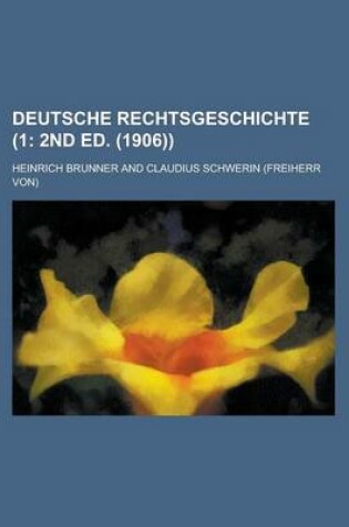 Cover of Deutsche Rechtsgeschichte (1