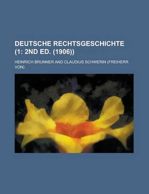 Book cover for Deutsche Rechtsgeschichte (1