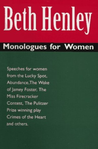 Cover of Beth Henley Monologues for Women