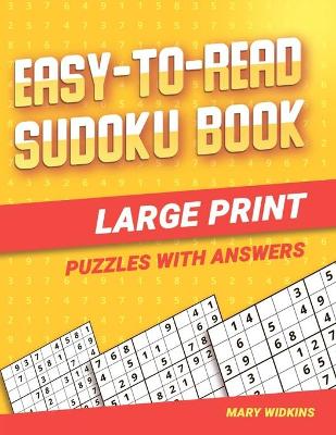 Cover of Easy-To-Read Sudoku Book Large Print Puzzles With Answers