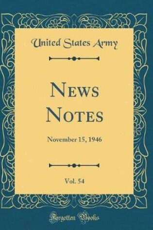 Cover of News Notes, Vol. 54