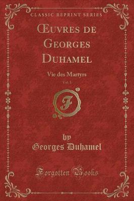 Book cover for Oeuvres de Georges Duhamel, Vol. 1