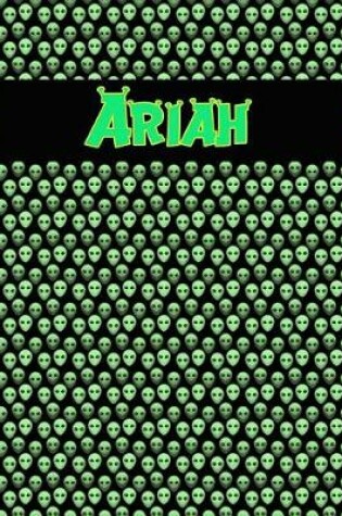 Cover of 120 Page Handwriting Practice Book with Green Alien Cover Ariah