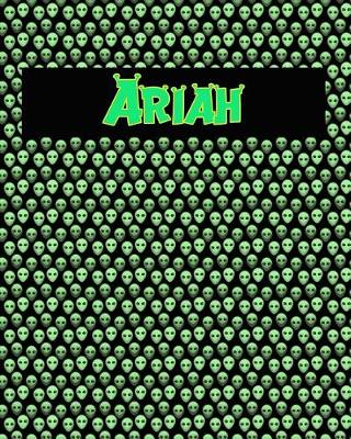 Book cover for 120 Page Handwriting Practice Book with Green Alien Cover Ariah