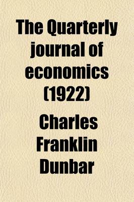 Book cover for The Quarterly Journal of Economics (Volume 36)