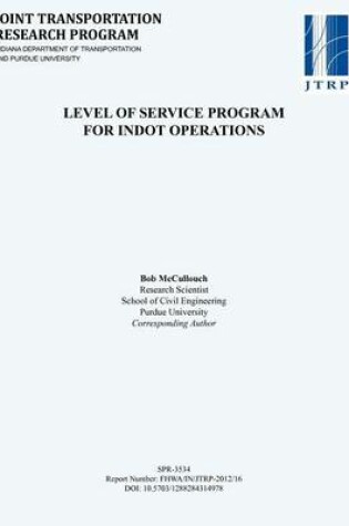 Cover of Level of Service Program for Indot Operations