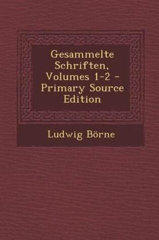 Cover of Gesammelte Schriften, Volumes 1-2