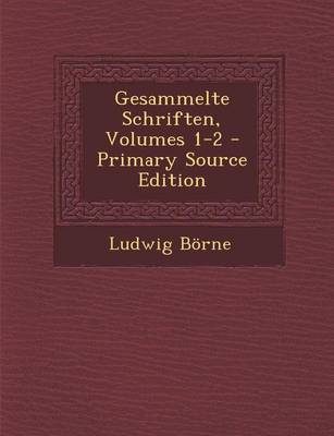 Book cover for Gesammelte Schriften, Volumes 1-2