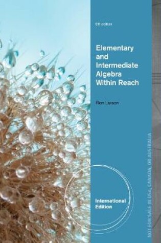 Cover of Elementary and Intermediate Algebra