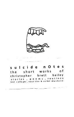 Book cover for suicide notes