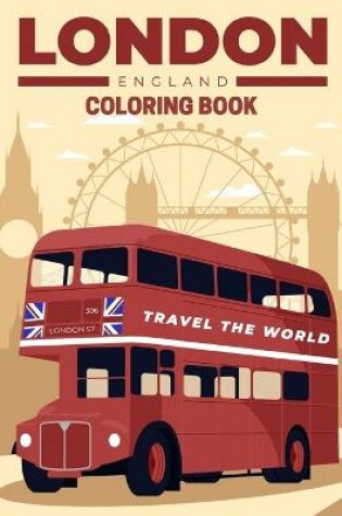 Cover of london england coloring book travel the world