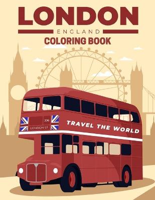 Book cover for london england coloring book travel the world