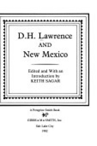 Cover of D.H.Lawrence and New Mexico