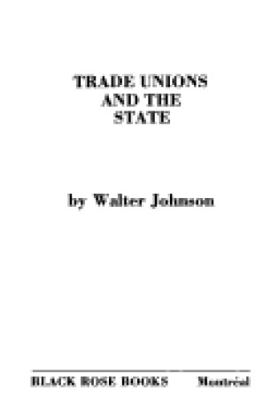 Cover of Trade Unions and the State