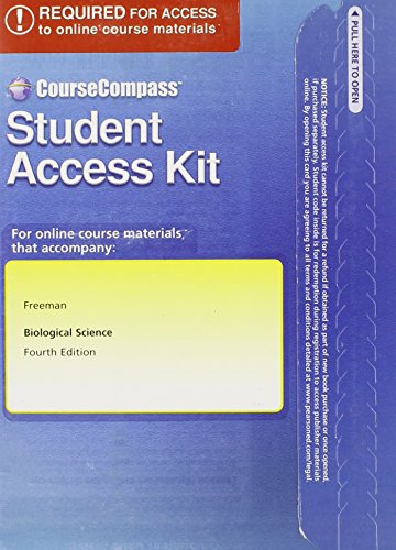 Book cover for CourseCompass Student Access Code Card for Biological Science