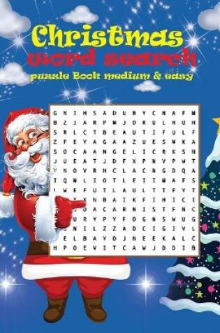 Cover of Christmas word search puzzle Book medium & easy